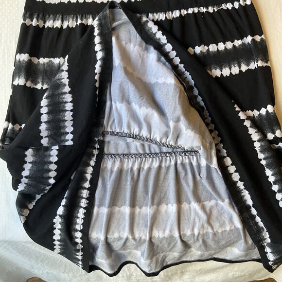 Wonder Nation Girls Maxi Dress M (7-8) Black Striped A-Line Ruffle Sleeveless - Picture 6 of 7